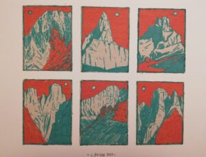 Omaggio alle Alpi, disegno di Luca Bridda