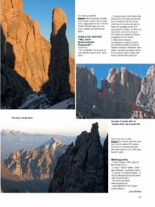Rivista CAI: "Schiara: 3 giorni di arrampicate, sentieri e ferrate" articolo di Luca Bridda