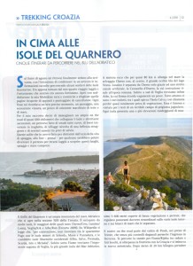 Rivista del CAI - 2010 : "In cima alle Isole del Quarnero - 5 itinerari escursionistici" articolo di Luca Bridda