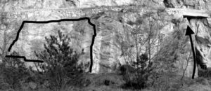 Zona boulder della Parete dei Falchi - schizzo parte sinistra