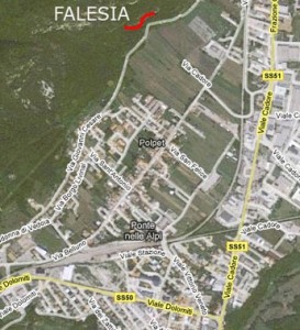 Falesia Polpet Bassa, mappa