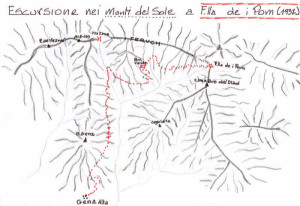 Forcella Dei Pom (1957 m) - Monti del Sole, cartina