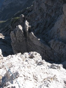 Seconda Pala del Balcòn (2371 m) - Via Cusinato-Rossi, prossimi alla cima