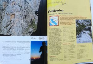 Articolo di Luca Bridda apparso sulla rivista Alp n. 284 e intitolato “Croazia, Parco Nazionale di Paklenica”. Articolo dedicato alle più importanti e interessanti escursioni all'interno del Parco Nazionale di Paklenica, in Croazia.
